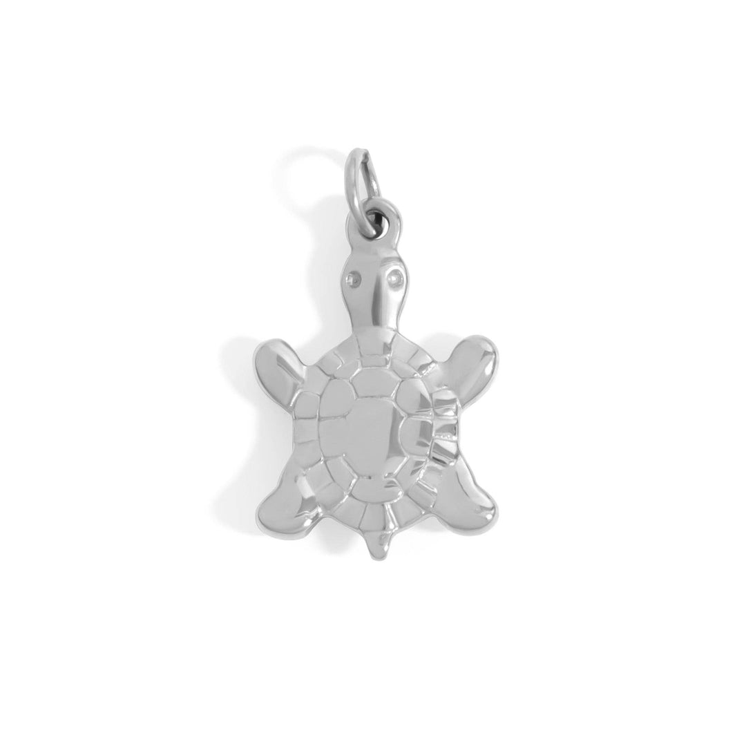 18K Gold PVD Stainless Steel Mother Of Pearl Turtle Charm