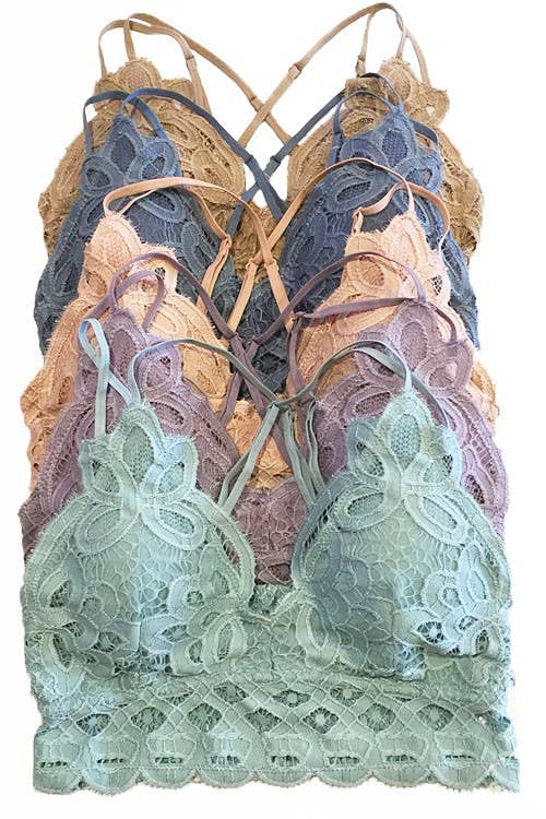 Plus Size Scalloped Lace Cami Bralette