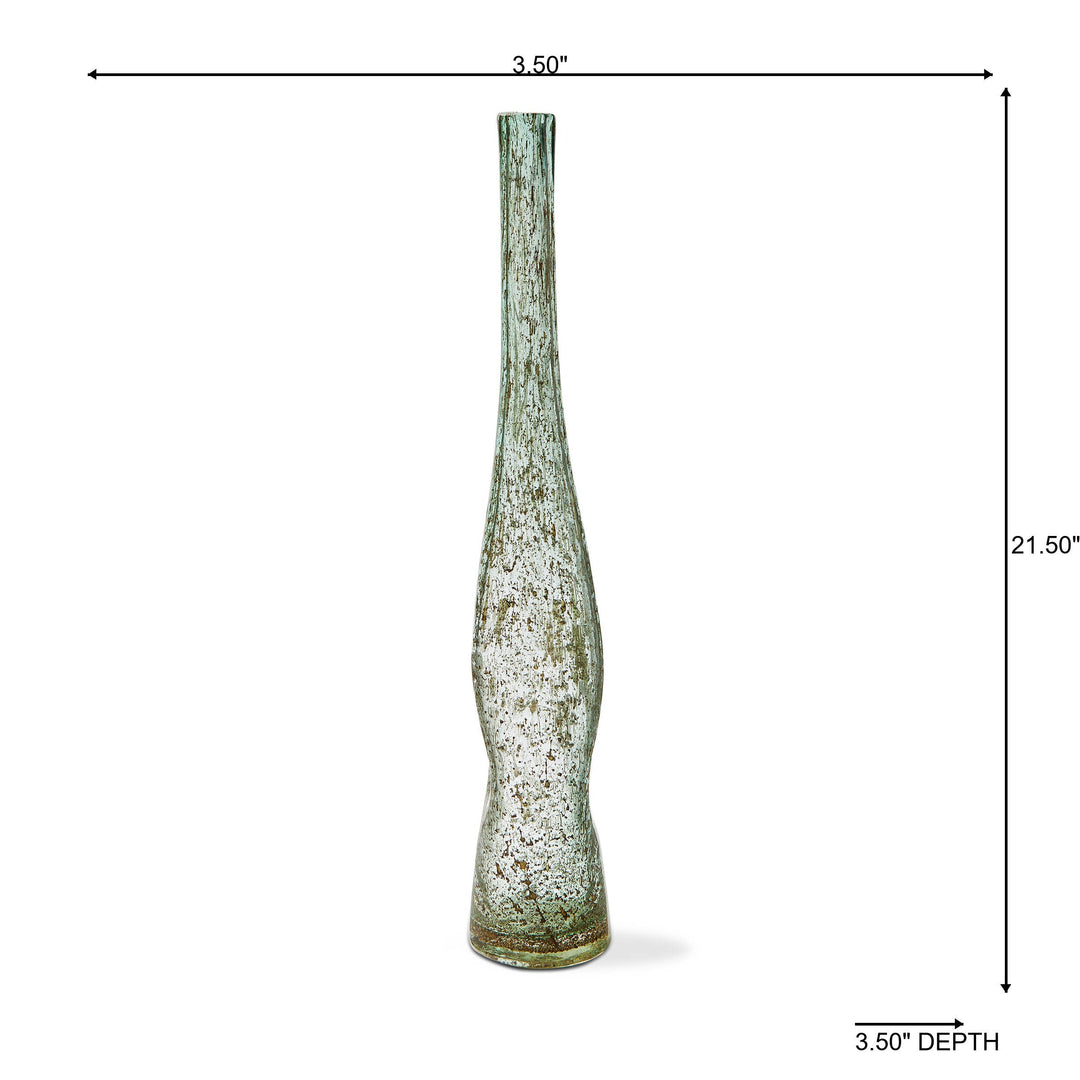Meri Vase Large Green Multi Glass Summer