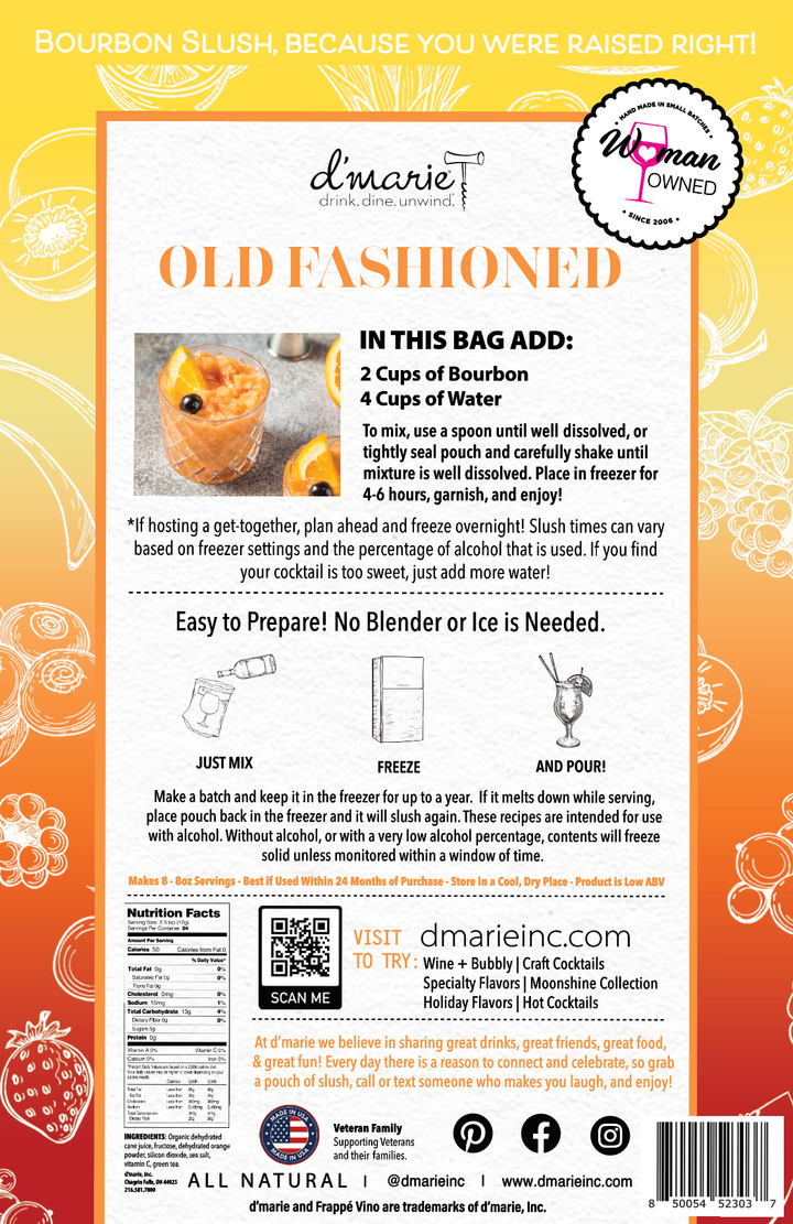 Old Fashioned Cocktail - Ready-To-Freeze Cocktail
