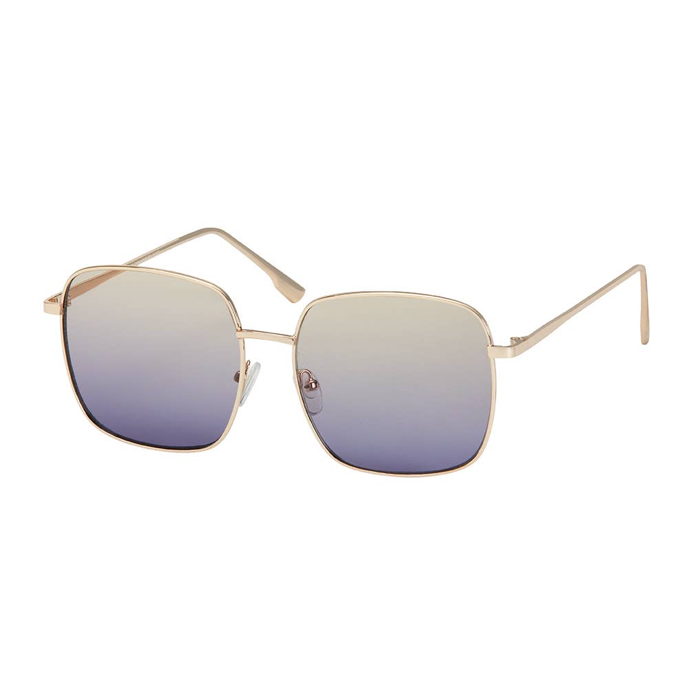 1300-NEW- Jade- Fancy Metal Square Sunglasses