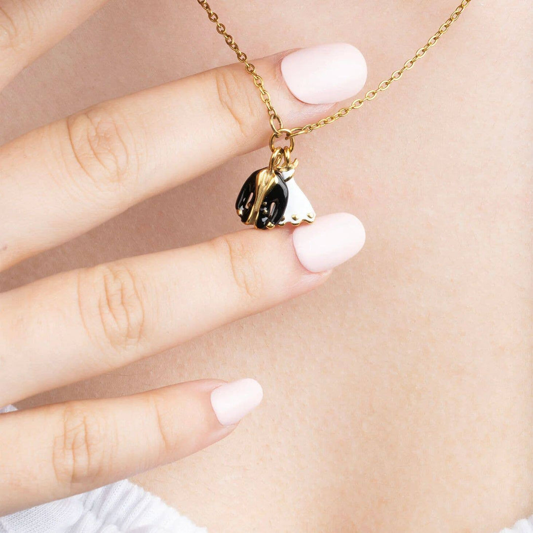 18K Gold PVD Stainless Steel Bride and Groom Charm
