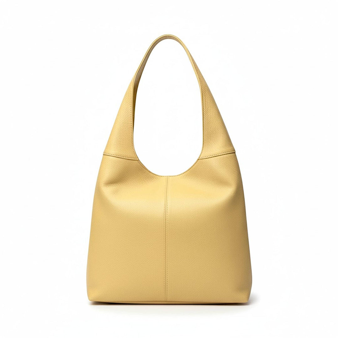 Gina leather bag - Yellow - Made in Italy