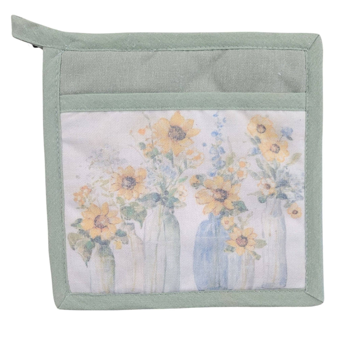 "Sunflower Spectacular" Floral-Themed Pocket Mitt