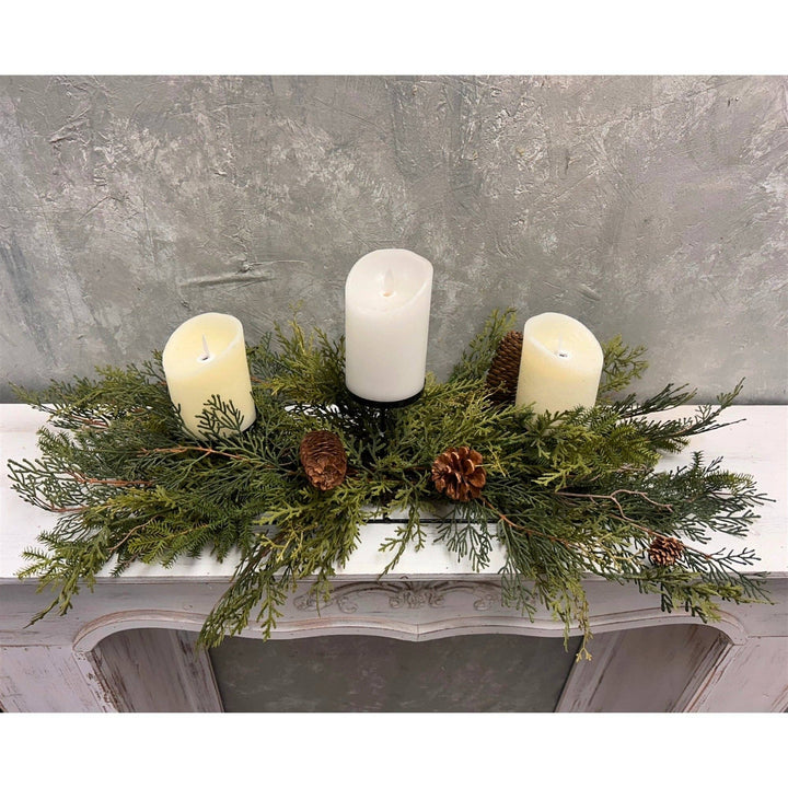 Real Touch Mixed Cedar Centerpiece 32"