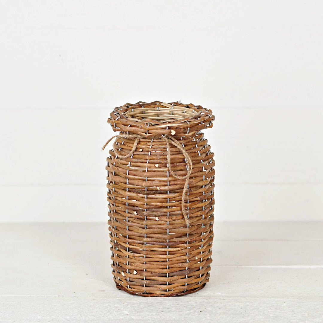570367- Milk Bucket Willow Basket-Brown-10Hx6D-