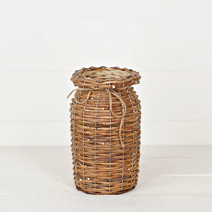 570367- Milk Bucket Willow Basket-Brown-10Hx6D-