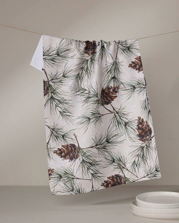 Evergreen Frost Tea Towel