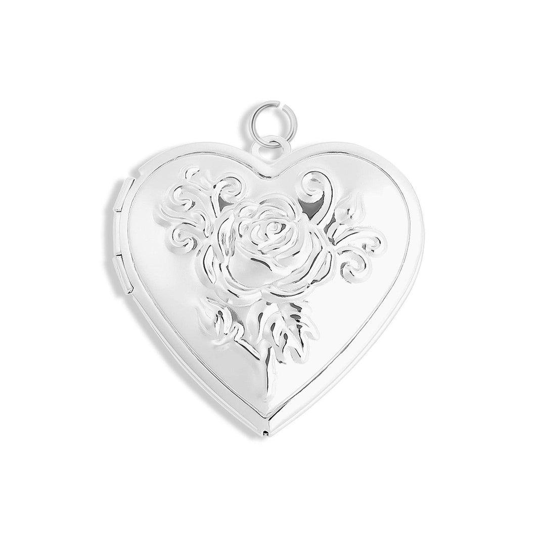 18K Gold PVD Stainless Steel Rose Heart Locket