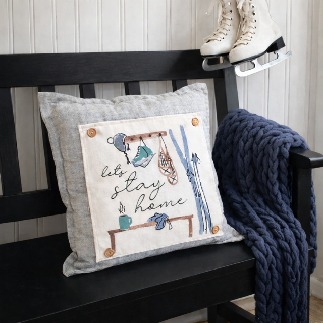 PILLOW ONLY: Charcoal Square CHARCOAL PILLOW