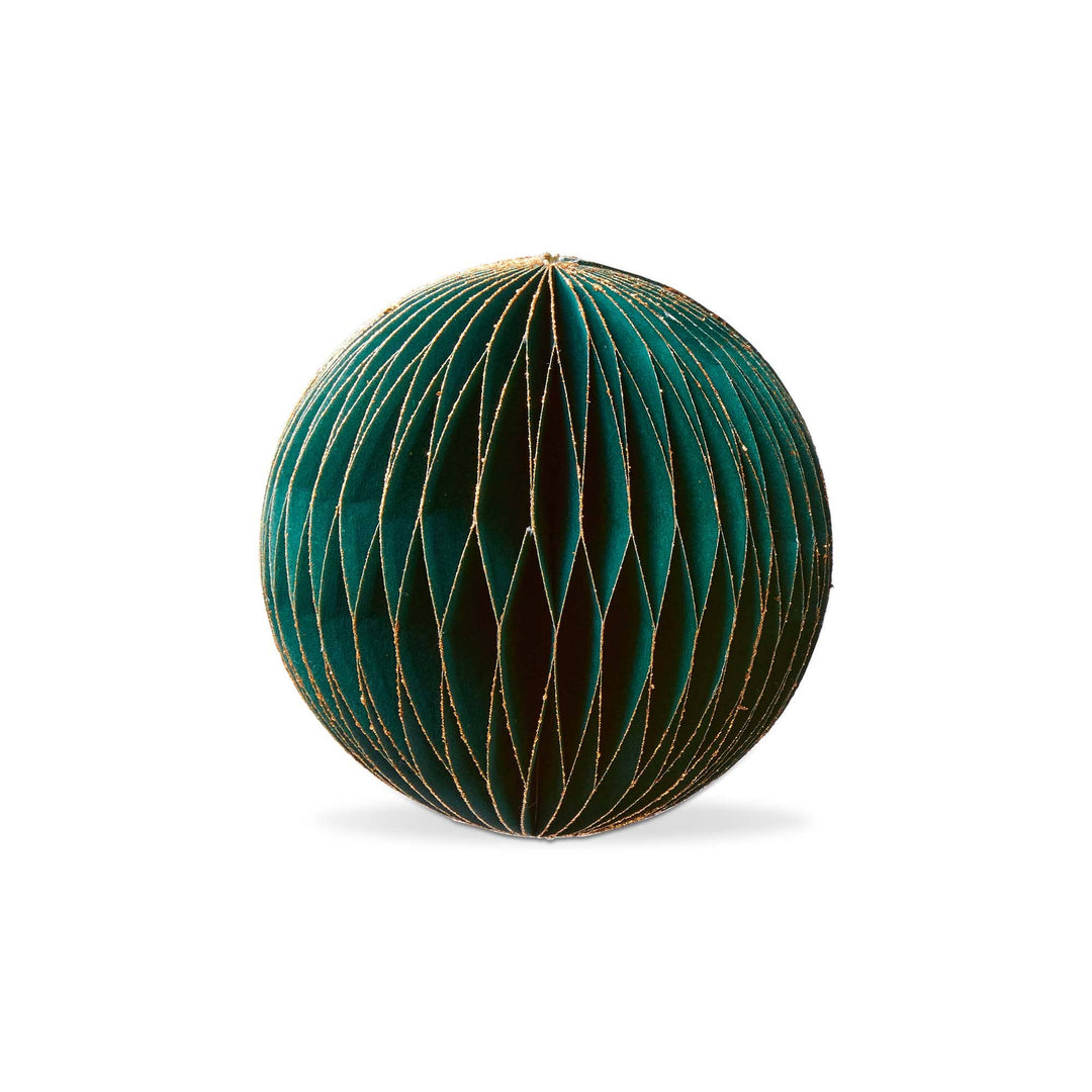 Glimmer Paper Ball Decor Small Green Paper Christmas