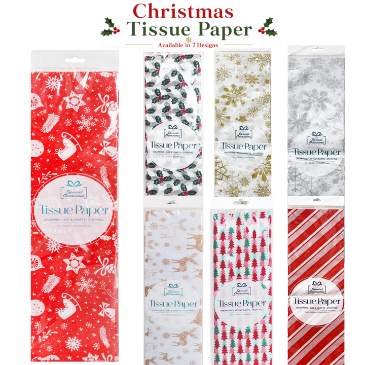 Christmas Tissue Paper – Available in 7 Styles